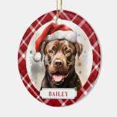 Staffordshire Bull Terrier Ceramic Circle Ornament (Links)