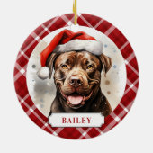 Staffordshire Bull Terrier Ceramic Circle Ornament (Achterkant)