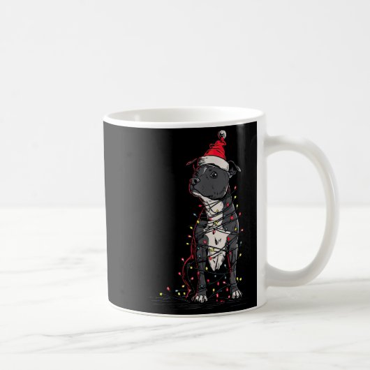 Staffordshire Bull Terrier Christmas Graphics Dog  Koffiemok (Rechts)