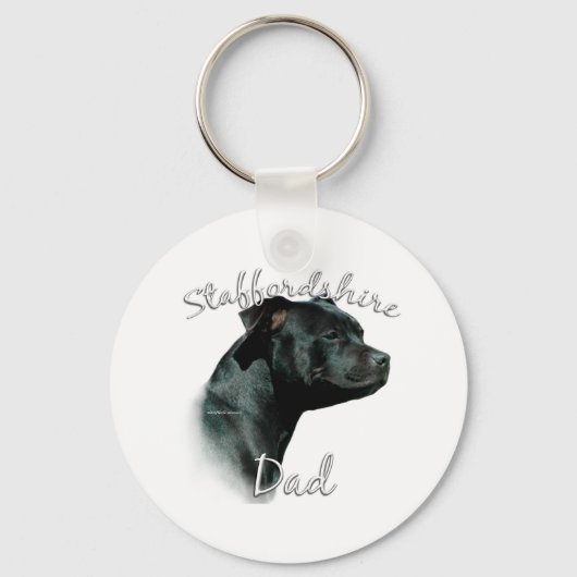 Staffordshire Bull Terrier Dad 2 Sleutelhanger (Voorkant)