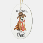 Staffordshire Bull Terrier Dad Ceramic Ornament (Links)