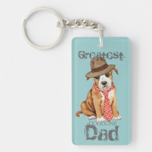 Staffordshire Bull Terrier Dad Sleutelhanger
