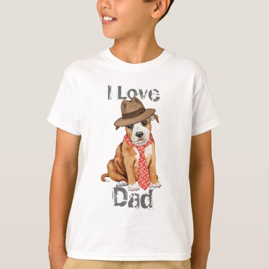Staffordshire Bull Terrier Dad T-shirt (Voorkant)