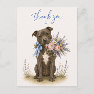 Staffordshire Bull Terrier Dank Je Briefkaart