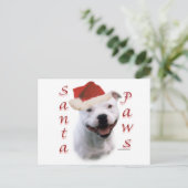 Staffordshire Bull terrier de Poten van de Feestdagenkaart (Staand voorkant)