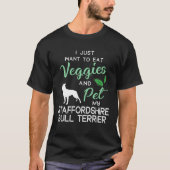 Staffordshire Bull Terrier Dog Cigar Lover Birthda T-shirt (Voorkant)