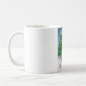 Staffordshire Bull Terrier Dog in Snow met Kerstmi Koffiemok (Links)