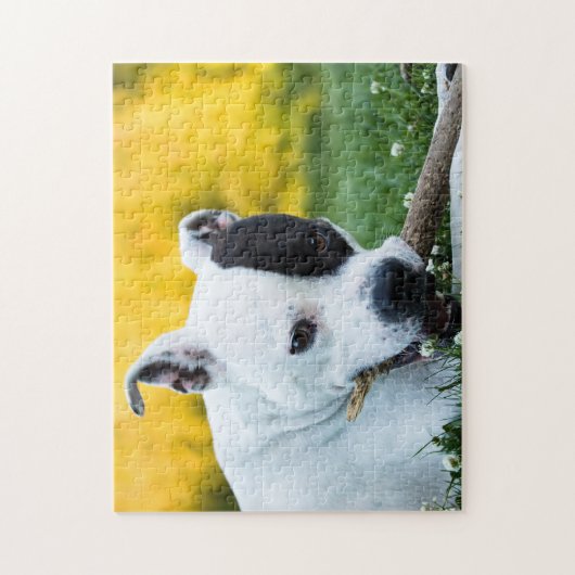 Staffordshire Bull Terrier Dog Jigzaag Puzzle Legpuzzel (Verticaal)