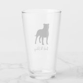 Staffordshire Bull Terrier Dog Silhouette Staffy Glas (Achterkant)
