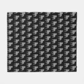 Staffordshire Bull Terrier Dog Silhouettes Pattern Fleece Deken (Voorkant (Horizontaal))