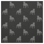 Staffordshire Bull Terrier Dog Silhouettes Pattern Stof (Swatch)