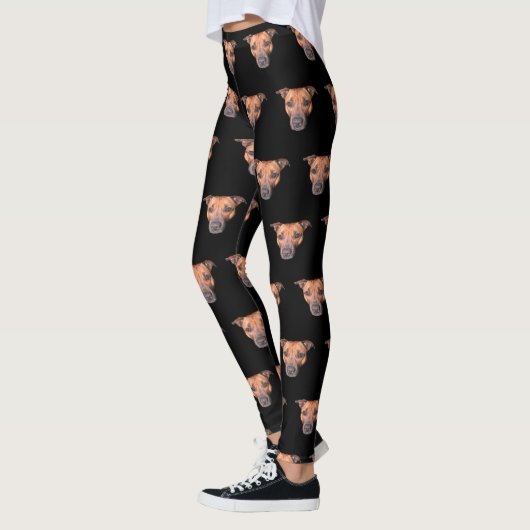 Staffordshire Bull Terrier Face Pattern Leggings (Links)