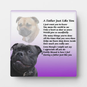 Staffordshire Bull Terrier Father Poem Plaque Fotoplaat