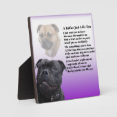 Staffordshire Bull Terrier Father Poem Plaque Fotoplaat (Voorkant)