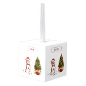 Staffordshire Bull Terrier Funny Kersthond Decoratie (Achter hoekig)