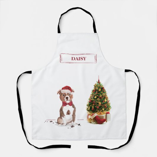 Staffordshire Bull Terrier Funny Kersthond Schort (Voorkant)