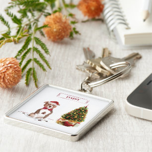 Staffordshire Bull Terrier Funny Kersthond Sleutelhanger