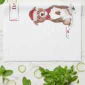 Staffordshire Bull Terrier Funny Kersthond Theedoek (Gevouwen)