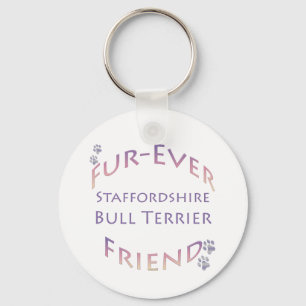 Staffordshire Bull Terrier Furever Vriend Sleutelhanger