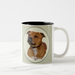 Staffordshire Bull Terrier Gifts Tweekleurige Koffiemok