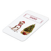 Staffordshire Bull Terrier Grappige Kerst Hond Magneet (Linkerzijde)