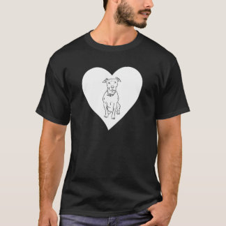 Staffordshire Bull Terrier Hart Grappig Huisdier H T-shirt