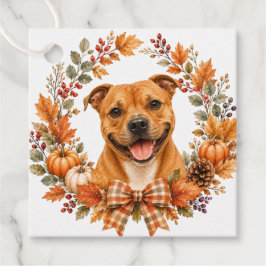 Staffordshire Bull Terrier Herfst Bedankjes Labels