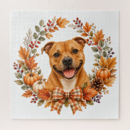 Staffordshire Bull Terrier Herfst Legpuzzel