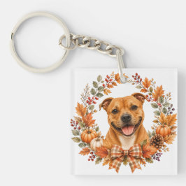 Staffordshire Bull Terrier Herfst Sleutelhanger