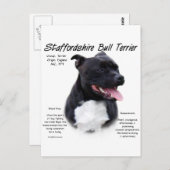 Staffordshire Bull Terrier History Design Briefkaart (Voorkant / Achterkant)