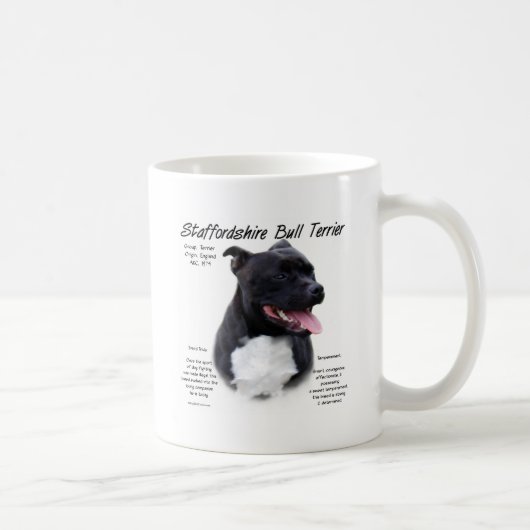 Staffordshire Bull Terrier History Design Koffiemok (Rechts)