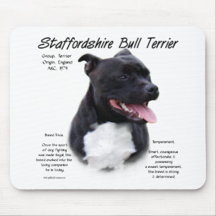 Staffordshire Bull Terrier History Design Muismat