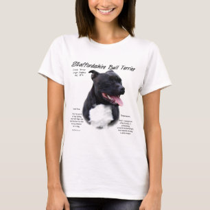 Staffordshire Bull Terrier History Design T-shirt