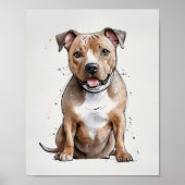Staffordshire Bull Terrier | Hond Art Print (Voorkant)