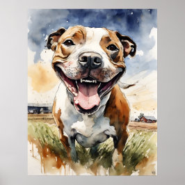 Staffordshire Bull Terrier - Hond Art Print