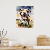 Staffordshire Bull Terrier - Hond Art Print (Keuken)