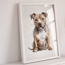 Staffordshire Bull Terrier | Hond Art Print