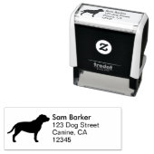 Staffordshire Bull Terrier Hond retouradres Zelfinktende Stempel (In situ)