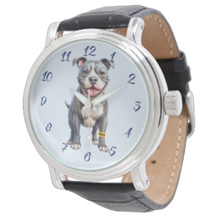 Staffordshire Bull Terrier Horloge voor Heren