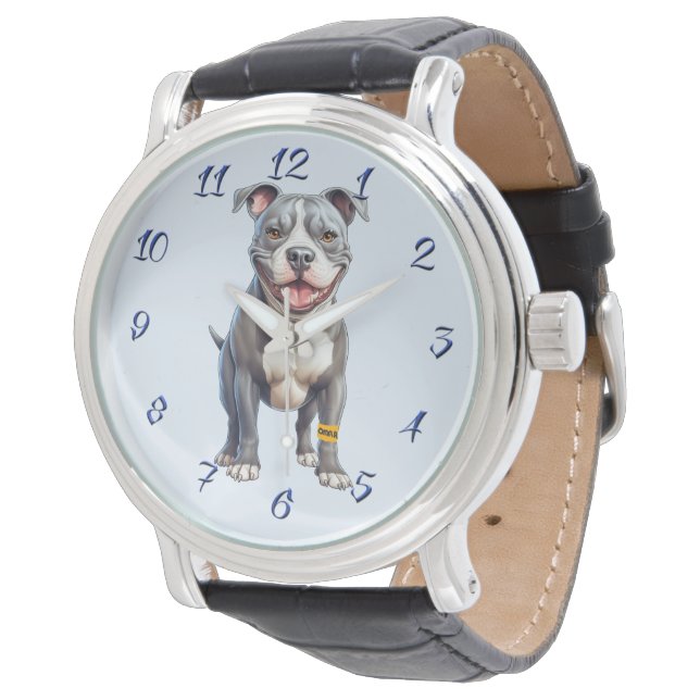 Staffordshire Bull Terrier Horloge voor Heren (Gekanteld)