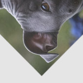 Staffordshire Bull Terriër in Blue Roos Garden, Tissuepapier (Detail)