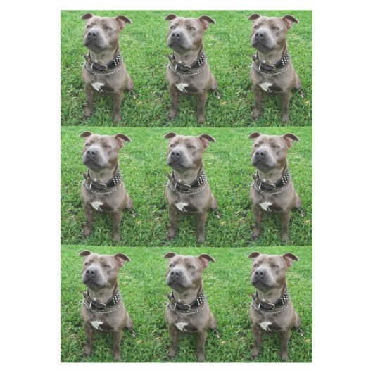 Staffordshire Bull Terrier in de houding, Tafelkleed (Voorkant)