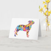 Staffordshire Bull Terrier Kaart (Gele Bloem)