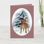 Staffordshire Bull Terrier-kerstcadeaus Feestdagen Kaart (Voorkant)
