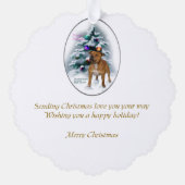 Staffordshire Bull Terrier-kerstcadeaus Ornament Kaart (Achterkant)