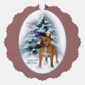Staffordshire Bull Terrier-kerstcadeaus Ornament Kaart (Voorkant)