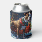 Staffordshire Bull Terrier Kerstfeest Blikjeskoeler (Blikje Voorkant)