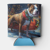Staffordshire Bull Terrier Kerstfeest Blikjeskoeler (Voorkant)