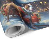 Staffordshire Bull Terrier Kerstfeest Cadeaupapier (Rol Hoek)
