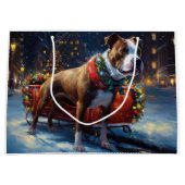 Staffordshire Bull Terrier Kerstfeest Groot Cadeauzakje (Voorkant)